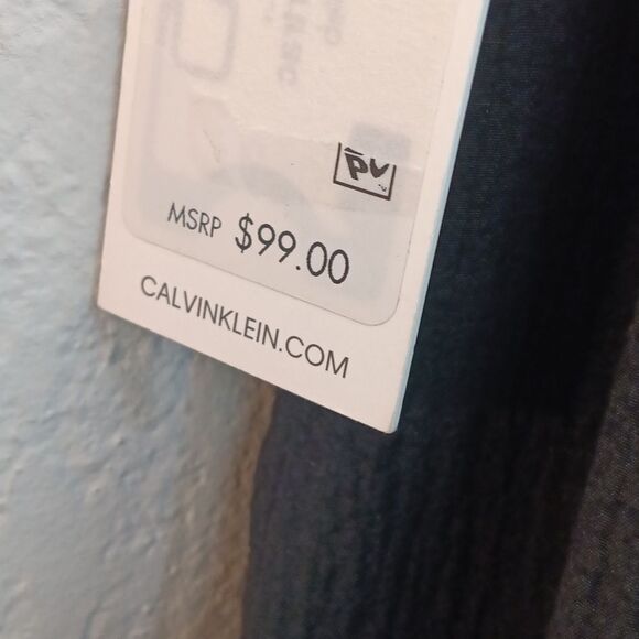 Calvin Klein Womens Black High Waist Wide Leg Pants Pockets sz 1X - Picture 8 of 13